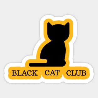 black cat club Sticker